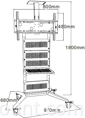 AVR940 drawing TV stand mobile cart singapore